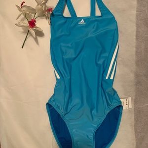 Adidas one piece swimsuit sky blue size 4 new with tag